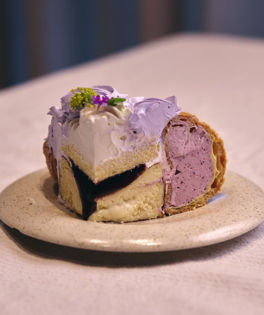 Blueberry  Choux Basque Cheesecake
