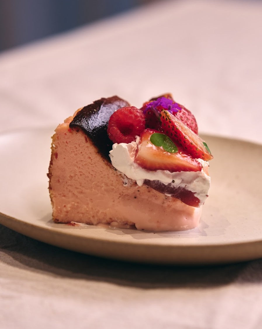 Classic Strawberry Basque Cheesecake