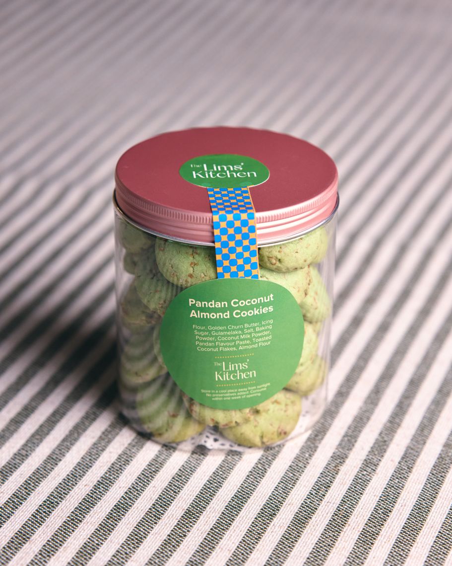 Pandan Almond Coconut Cookies